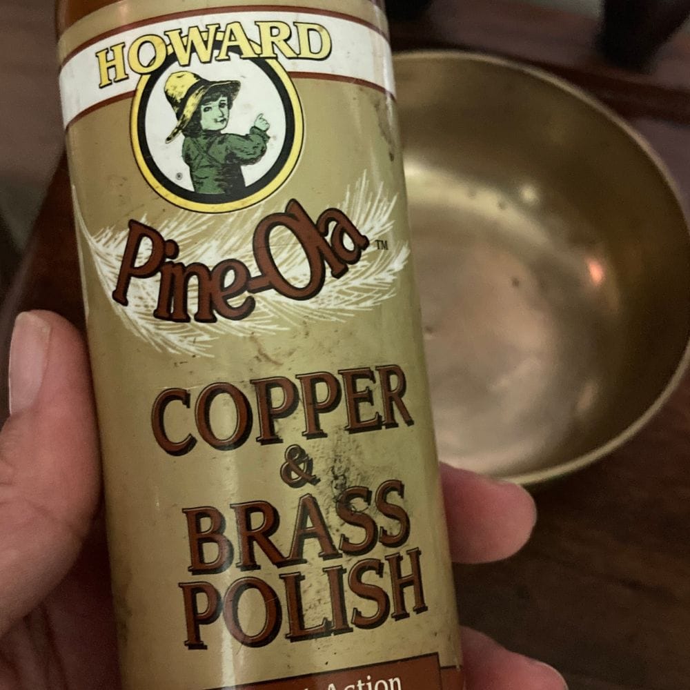 Stacie Leigh holding Howard Pine-Ola Copper & Brass Polish